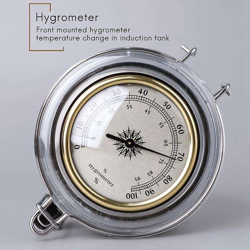/Cigar Sealed Moisturizing Can with Hygrometer Stainless Steel Sealed Cans
