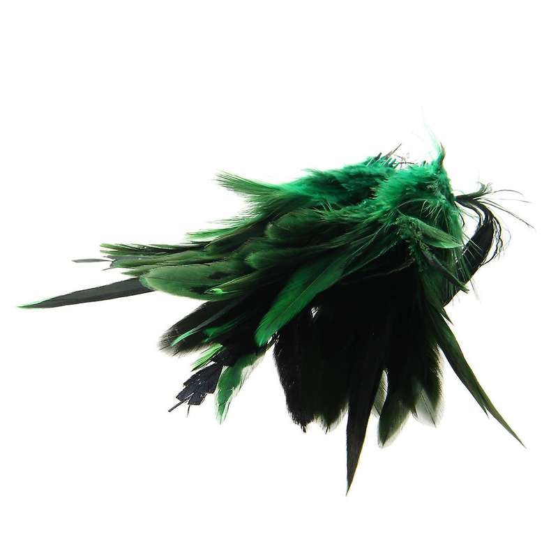 . 50pcs Dyed Decoration Rooster Feather Green