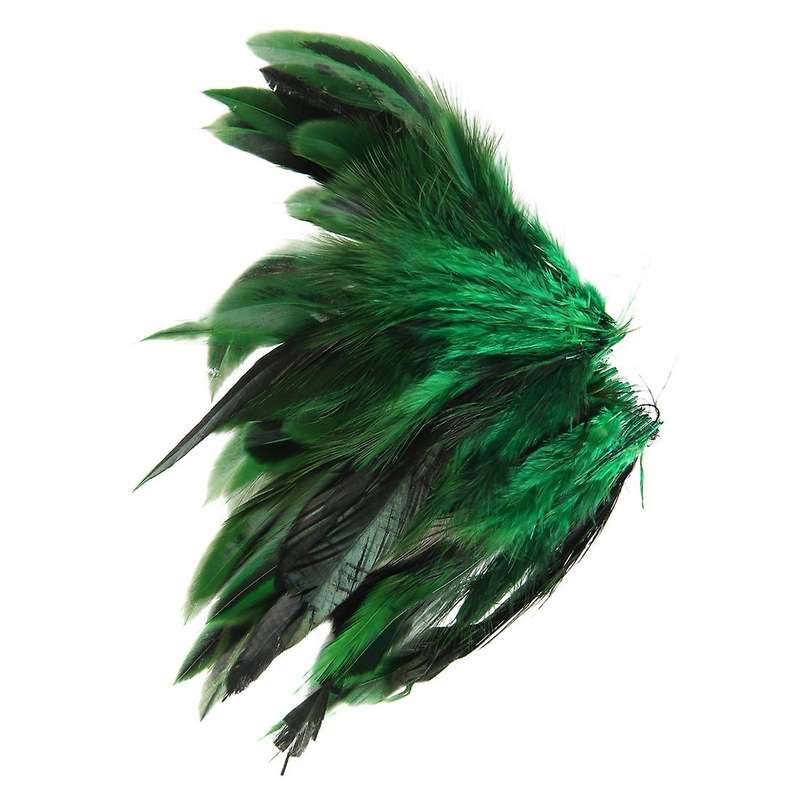 . 50pcs Dyed Decoration Rooster Feather Green