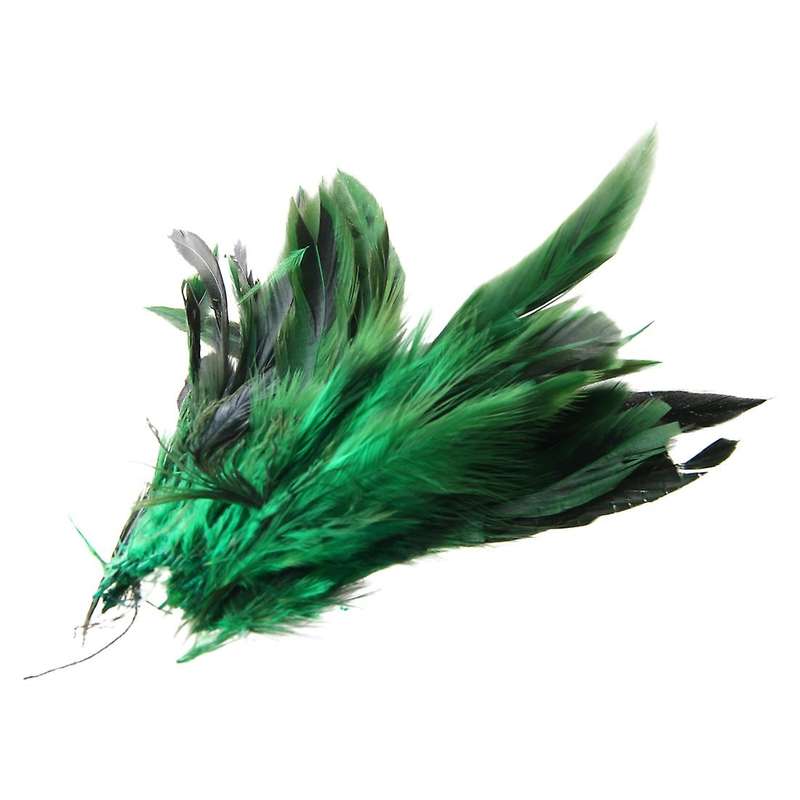 . 50pcs Dyed Decoration Rooster Feather Green