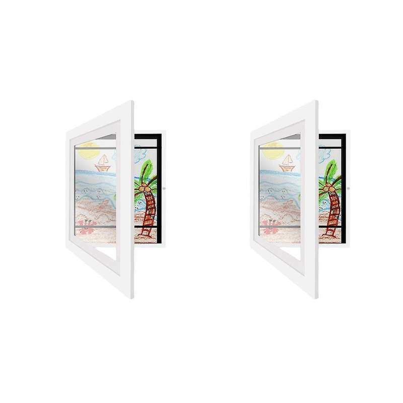 [2-pack] Kids Art Frame Kids Art Frames Front Opening Kids Artwork A4 Picture Frames Changeable Art