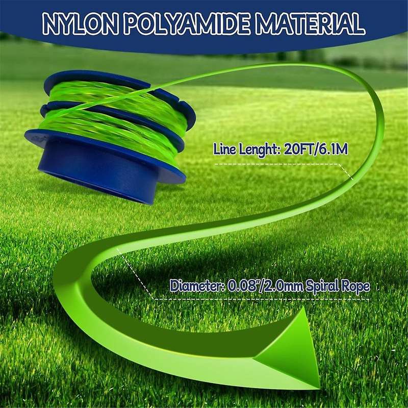 0.080-in Dual Line Replacement Spool Compatible with Max String Trimmer Model (3 Pack)