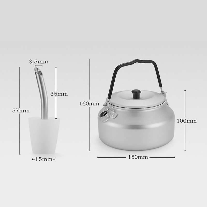 0.8L Camp Kettle Portable Picnic Ultra-Light Kettle Coffee Maker Teapot Outdoor Tableware Kettle for