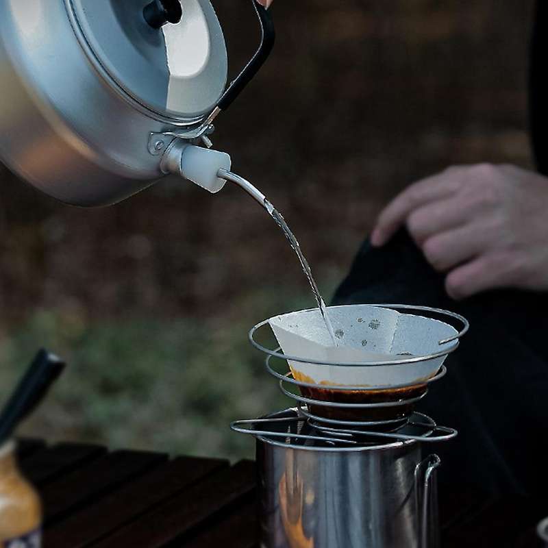0.8L Camp Kettle Portable Picnic Ultra-Light Kettle Coffee Maker Teapot Outdoor Tableware Kettle for
