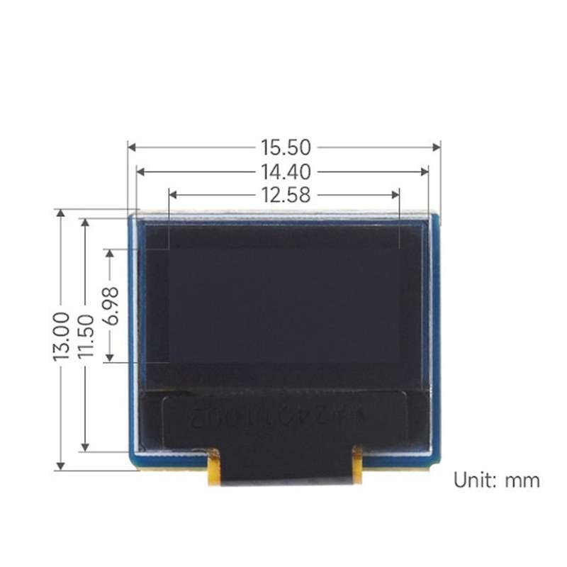 0.49 Inches Oled Module 64x32 Resolution I2C Communication Black and White Display Multi-Function Co