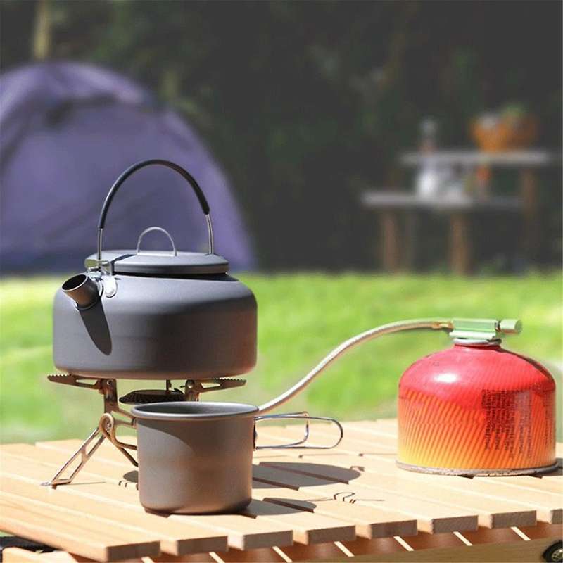 0.8L Outdoor Aluminum Camping Teapot Kettle Coffee Pot Outdoor Kettle for Camping Hiking Backpacking