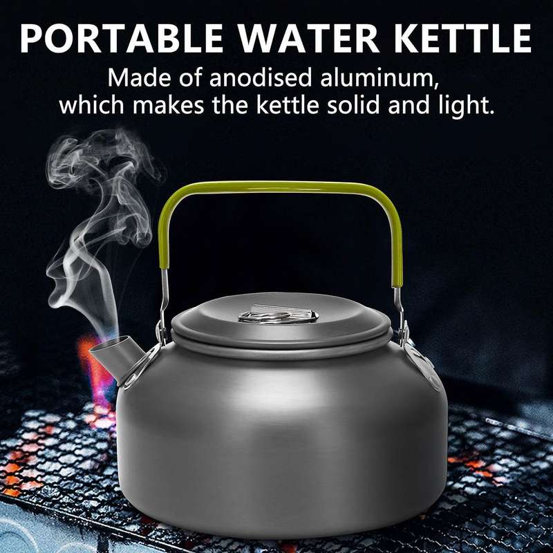 0.8l Portable Ultra-light Outdoor Hiking Camping Survival Water Kettle Teapot Coffee Pot Anodised A