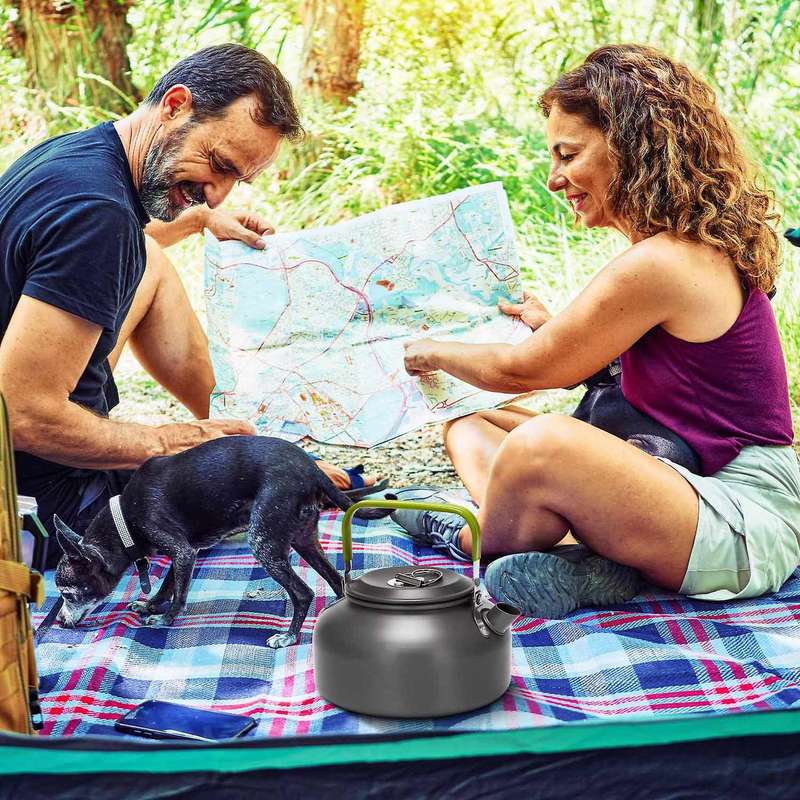 0.8l Portable Ultra-light Outdoor Hiking Camping Survival Water Kettle Teapot Coffee Pot Anodised A