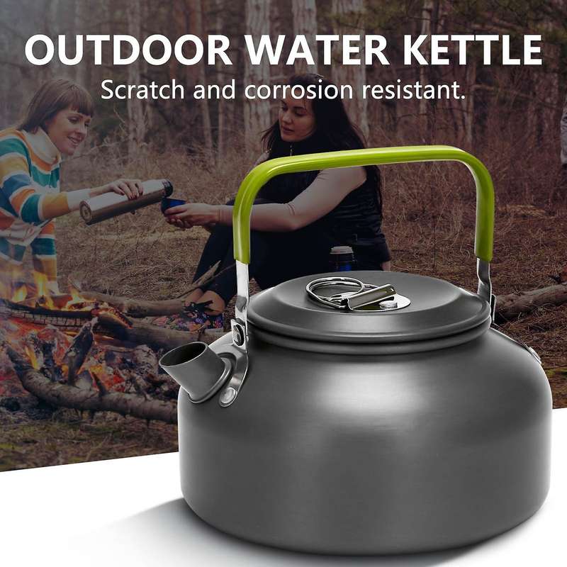 0.8l Portable Ultra-light Outdoor Hiking Camping Survival Water Kettle Teapot Coffee Pot Anodised A