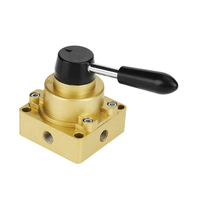 -02 Valve 3 Position 4 Way Hand Lever Pneumatic Air Control Valve 1 / 4Inch PT Port