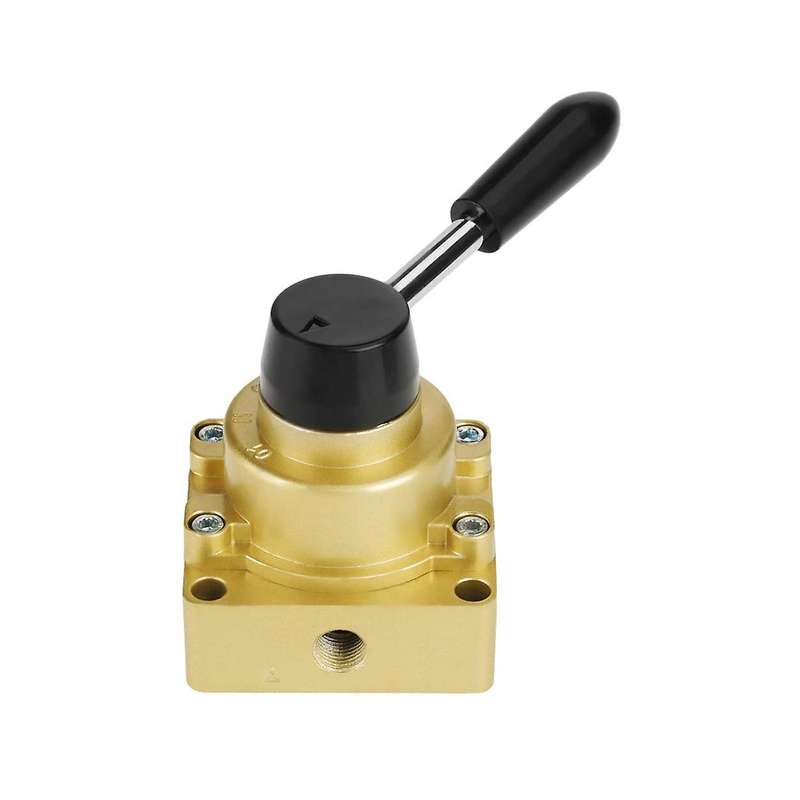-02 Valve 3 Position 4 Way Hand Lever Pneumatic Air Control Valve 1 / 4Inch PT Port