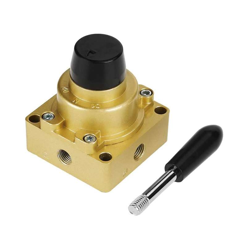 -02 Valve 3 Position 4 Way Hand Lever Pneumatic Air Control Valve 1 / 4Inch PT Port