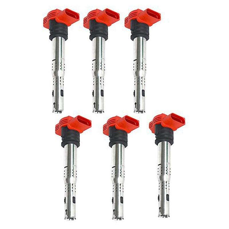 06E905115E 6PCS Ignition Coil Packs ForJetta Golf CC A3/4/5/6/7/8 TT Q3/5 R8