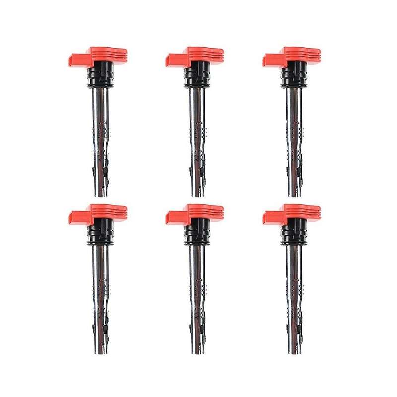 06e905115e 6pcs Ignition Coil High Voltage Kit for A6 A8 R8 S5 Uf-529