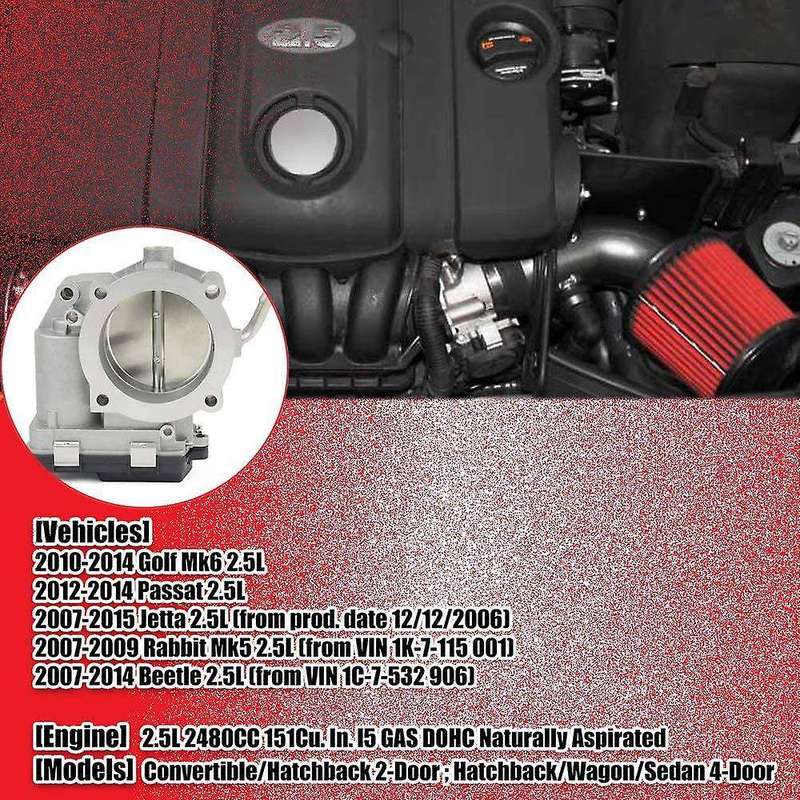 07K133062A Throttle Body Assembly with Sensor for Golf MK6 Rabbit MK5 2.5L 2007-2015