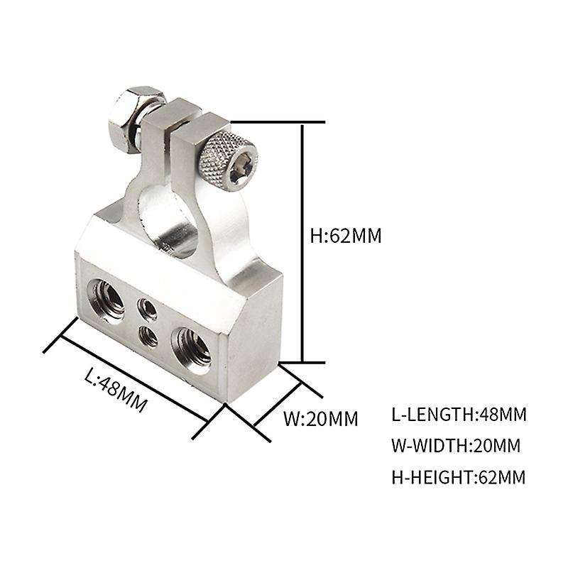 0-8Gauge Car Battery Terminal Connectors Clamp (Pair) with Shims - Positive and Negative (+/-)