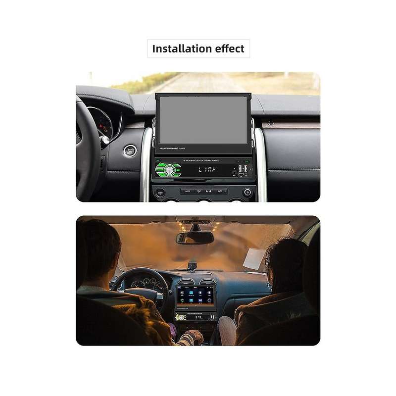 1 Din 7inch Car Retractable Screen Wireless Carplay Android Auto Car Portable Radio Bluetooth Mp5 F