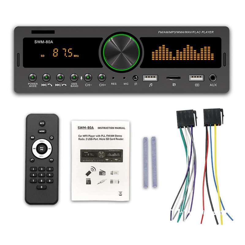 1 DIN Car MP3 Multimedia Player Bluetooth Radio Car Stereo Radio Receiver Audio Auto Electronics -80