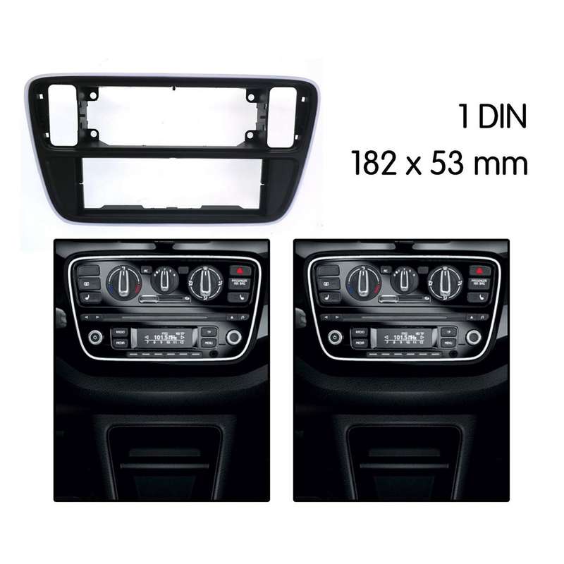 1 DIN Radio Fascia Facia DVD Panel Plate Stereo Installation Dash Kit for Citigo 2012+, for Up 2012+