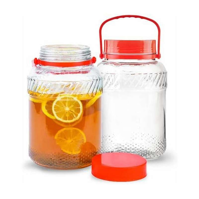1 Gallon with Lid (2 Pack) 128 Oz Mason Jars Wide Mouth for Sun Tea, Big Kombucha