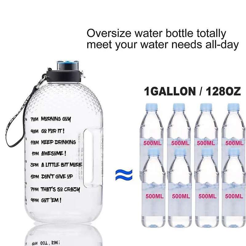 1 Gallon Water Bottle Sport Outdoor Jug Camping Portable Travel Large Drinking Bottle Tour Water Bot