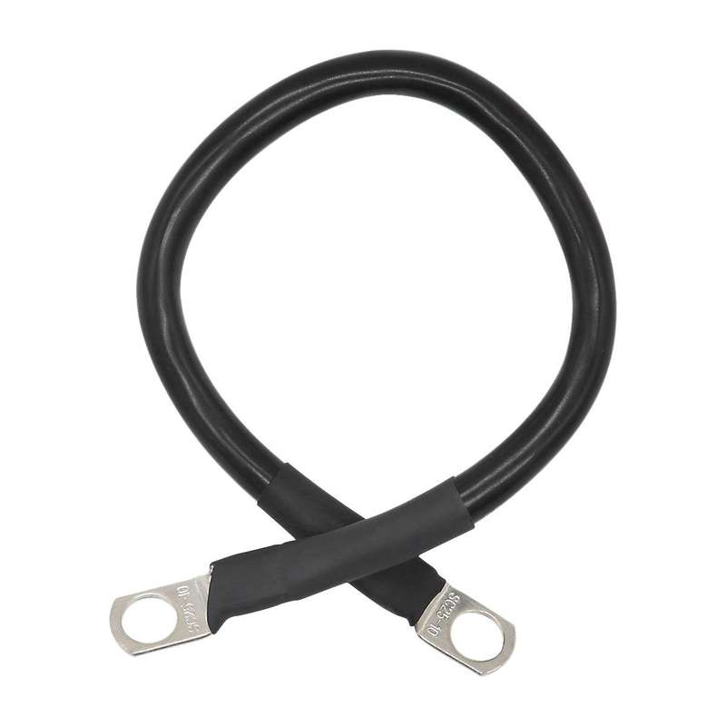 1 Foot 4 AWG Battery Cable Wire with 3/8 inch Ring Terminals Universal for Car Marine Boat ATV Lawn