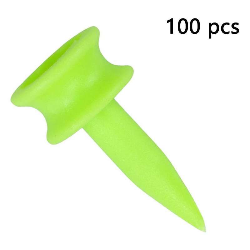 1 Inch 100 Count Plastic Golf Castle Small Tees(Green)