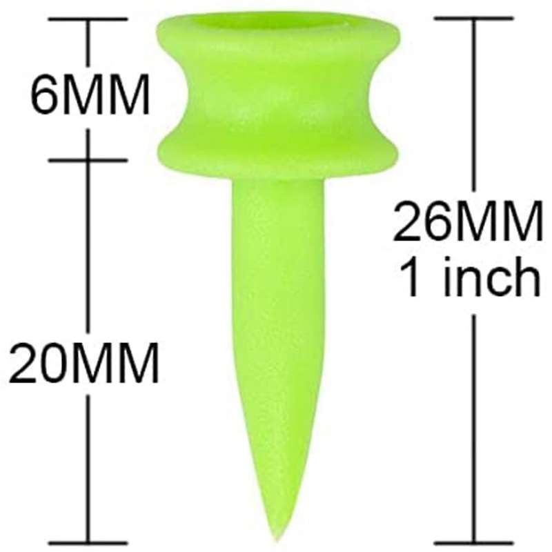 1 Inch 100 Count Plastic Golf Castle Small Tees(Green)