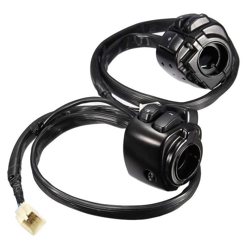 1 inch 25mm Handlebar Control Switch Motorcycle Turn Signal Switch Button with Wiring Harness for So
