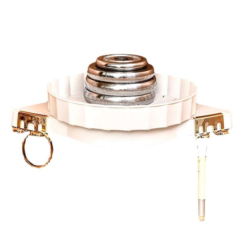 1 Pack Corner Shower 360 Rotating Bathroom Organizer and Storage Shelves, No Drilling Turntable Or
