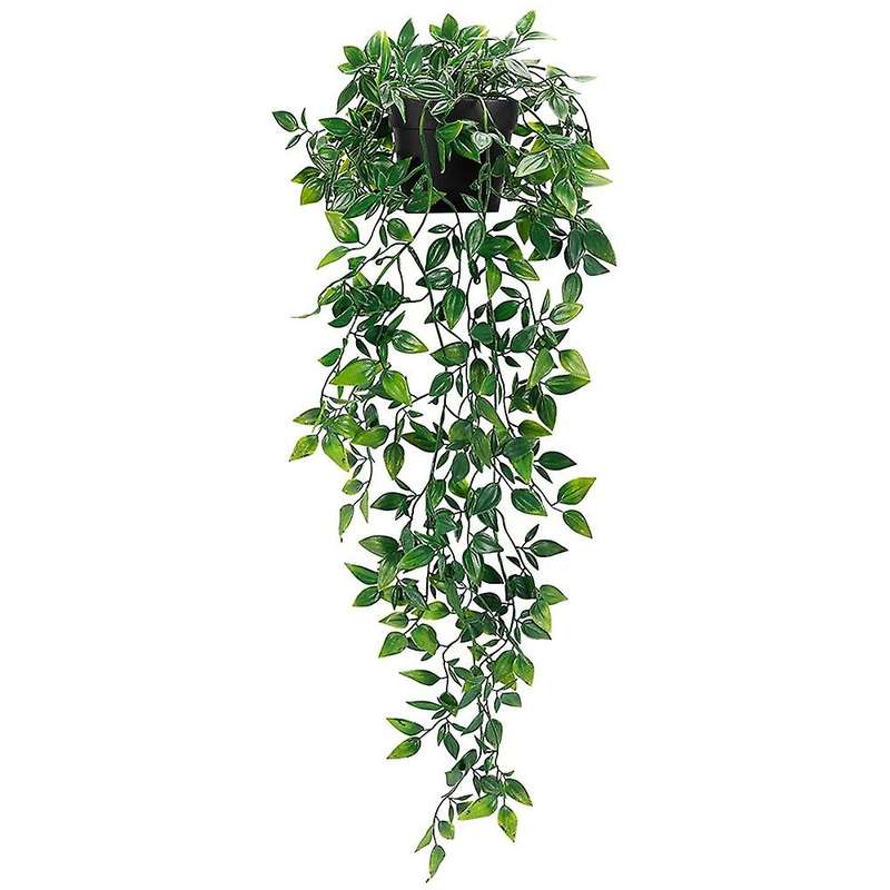 1 Pack Artificial Hanging Plants Potted Plants for Indoor Outdoor Shelf Wall Decor
