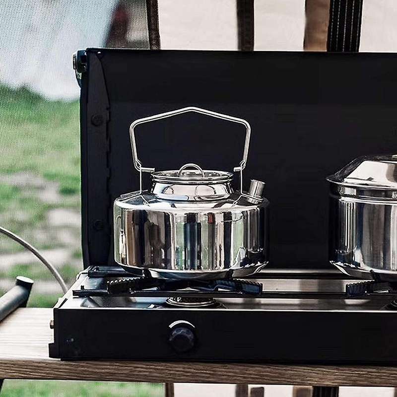 1 Liter Camp Kettle Great for Boiling Water for Tea,Freeze-Dried Backpacking Meals Portable for Camp