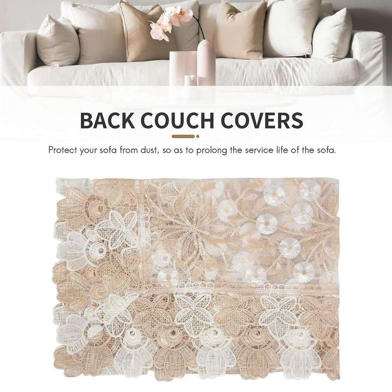 1 Pack Lace Sofa Cover, Embroidery Back Couch Covers Furniture Protector Table Cover (60x70cm/23.6x