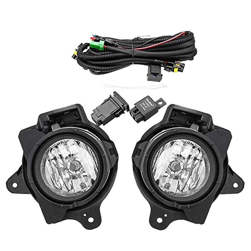 1 Pair 12V Car Fog Light Assembly Lamp for MK7 2012 2013 2014 2015 2016 with Harness Relay