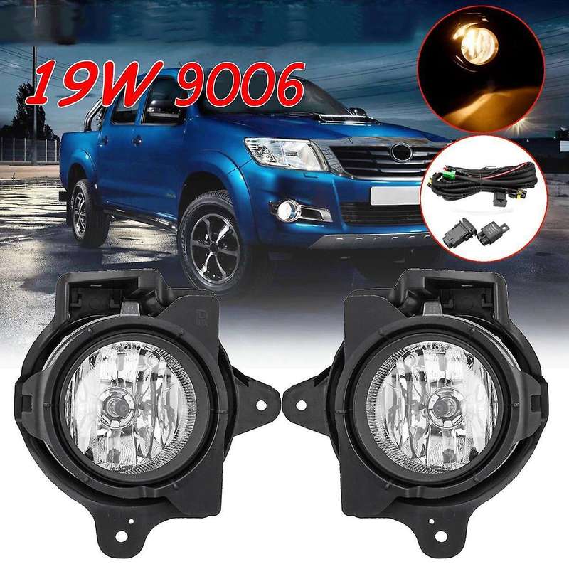 1 Pair 12V Car Fog Light Assembly Lamp for MK7 2012 2013 2014 2015 2016 with Harness Relay