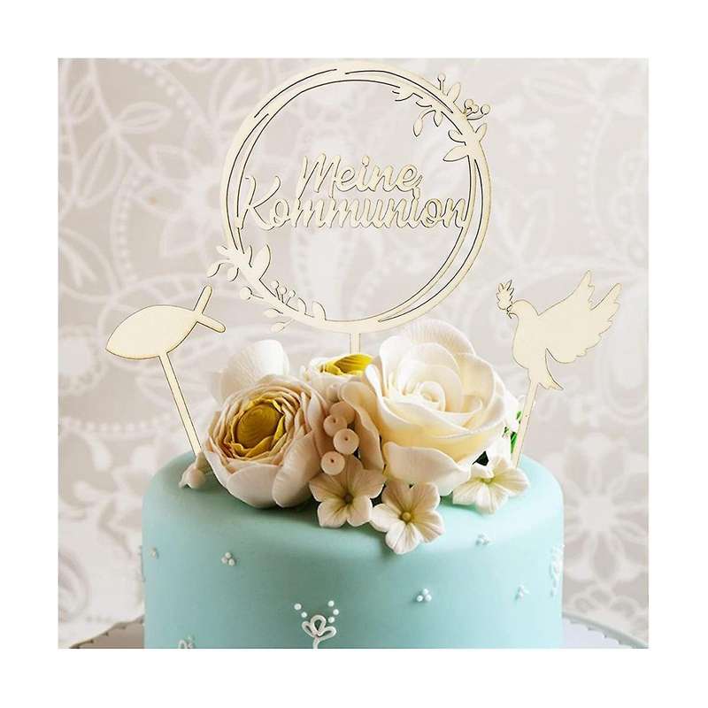 1 Pack Of 3 Cake Toppers, My Confirmation, Natural Wood Cake Toppers, Communion, Cupcake Decoration