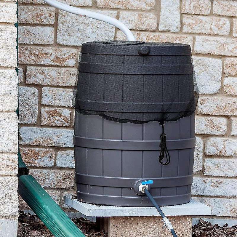 1 Pack Mesh Cover for Rain Barrel Keep Mosquitoes and Debris Out of Your Rain Barrel Water Collectio