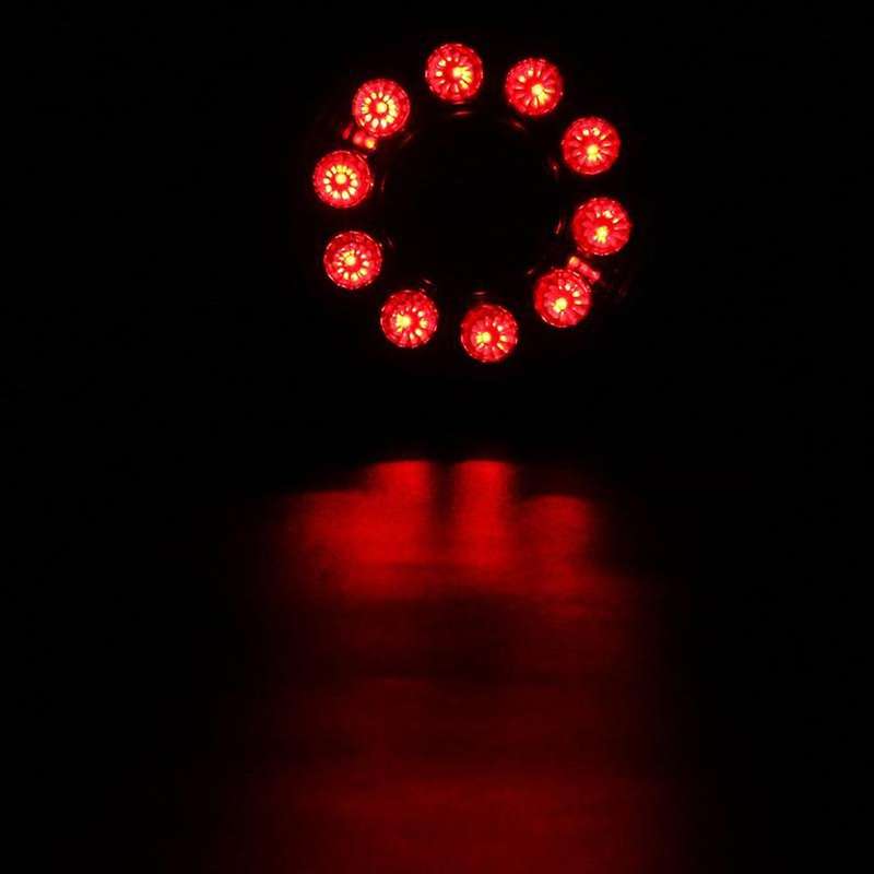1 Pair 19 Car Rear Tail Lights Round Rubber Stop Brake Lamp for 12V 24V Truck Trailer Vehicles Red Y