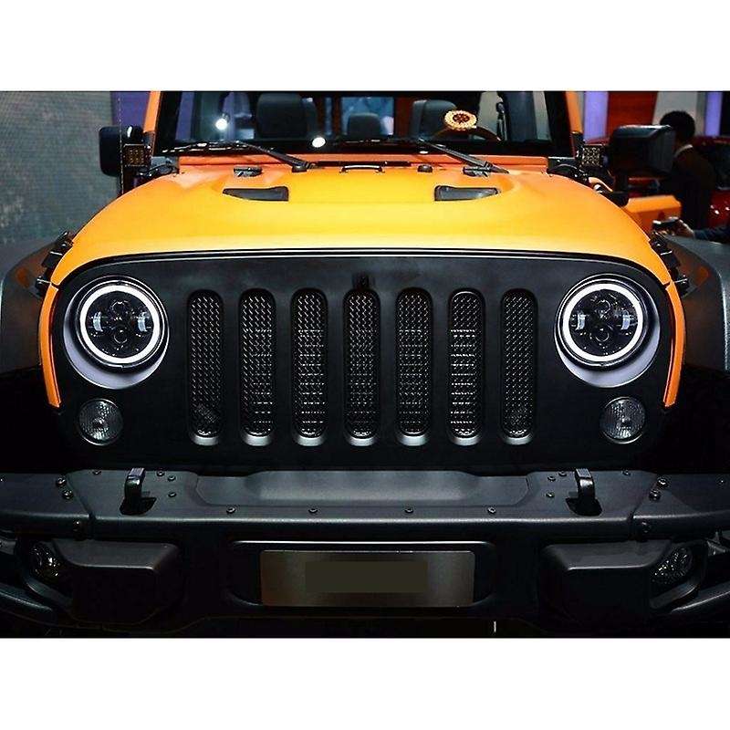 1 Pair 7 inch LED Headlight High/Low Beam Fit for CJ JK LJ 97-17