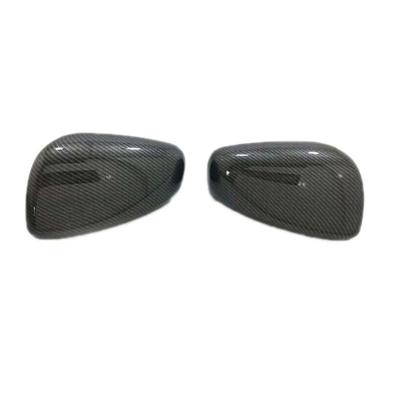 1 Pair ABS Carbon Fiber Car Rearview Mirror Shell Side Rear View Mirror Cover for Koleos 2016-2018