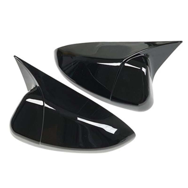 1 Pair ABS Replacement Side Mirror Covers Wing Mirror Covers Caps for Accord 2016 - 2019 Bright Blac