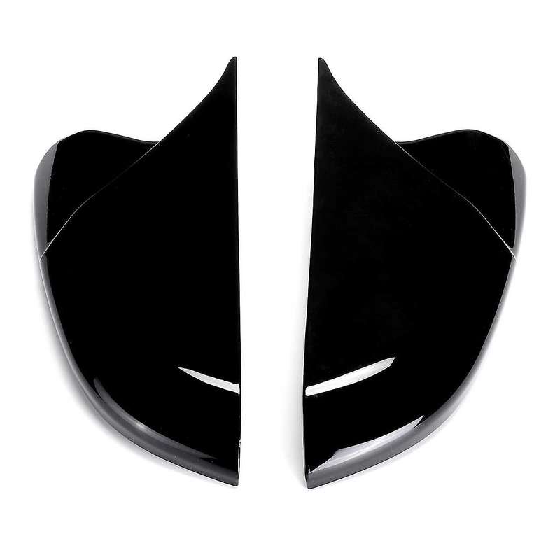 1 Pair ABS Replacement Side Mirror Covers Wing Mirror Covers Caps for Accord 2016 - 2019 Bright Blac