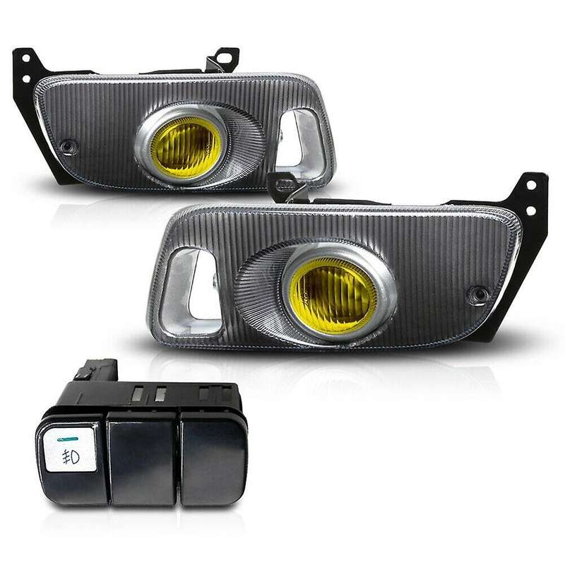 1 Pair Amber Fog Lights Driving Lamps Driving Bumper Fog Lights Lamps for 1992-1995