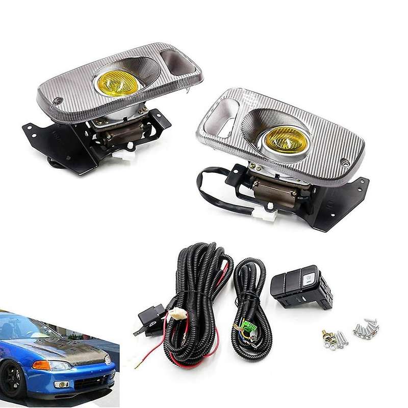 1 Pair Amber Fog Lights Driving Lamps Driving Bumper Fog Lights Lamps for 1992-1995
