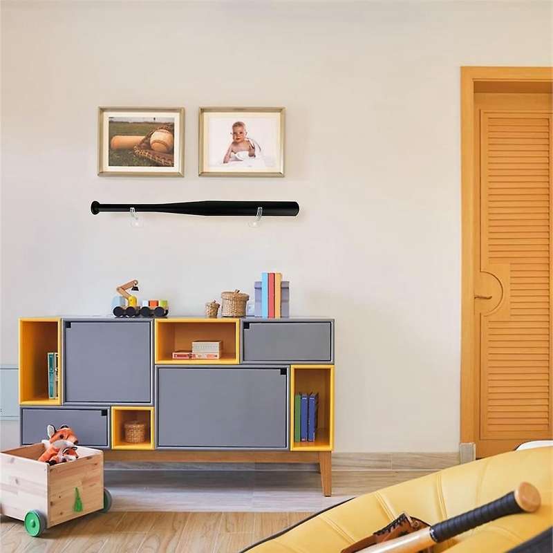 1 Pair Acrylic Baseball Wall Mounted Holder Baseball Bat Display Softball Bats Rack Collection Brac