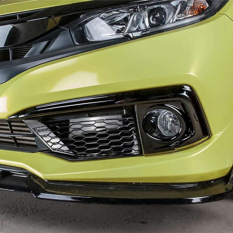 1 Pair Black Front Fog Light Lamp Frame DRL Cover Trim Sticker for 10Th Gen 2016-2021