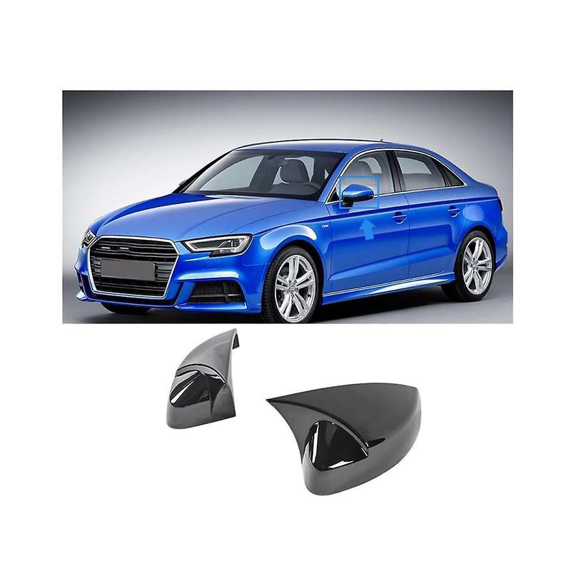 1 Pair Bullhorn Mirror Housing for 2014-2020 A3 S3 Retrofit Adhesive Reversing Mirror Housing