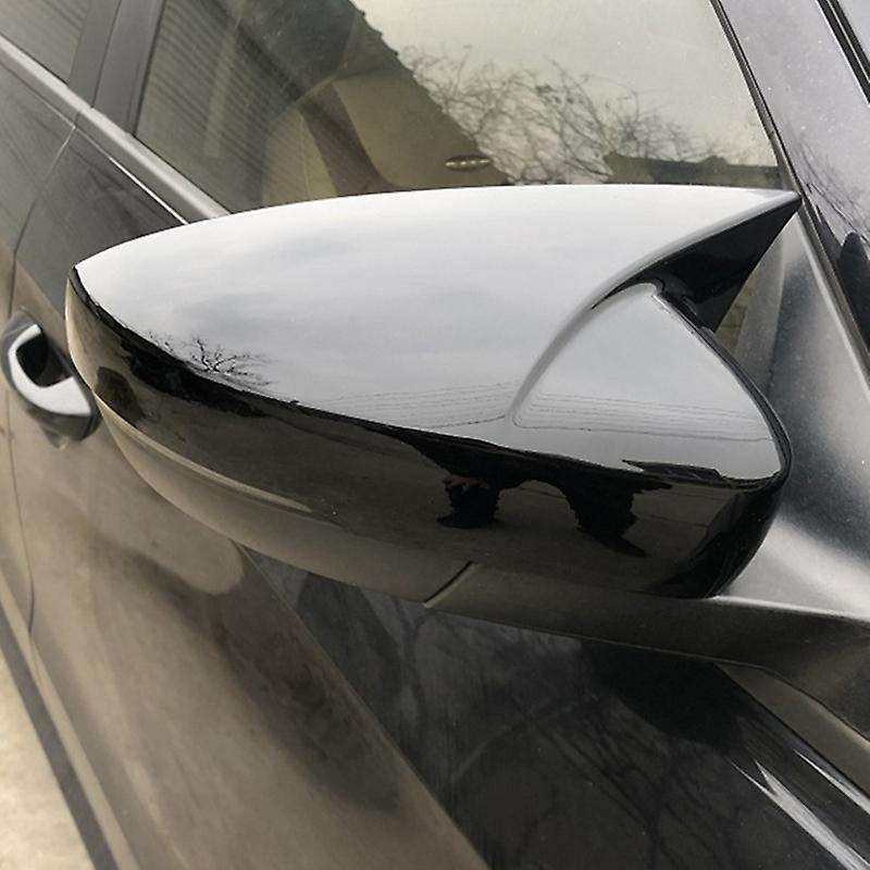 1 Pair Boat Mirror Cover Side Wing Rear View Mirror Case Covers Bright Black for GOLF 7 MK7 7.5 GT I