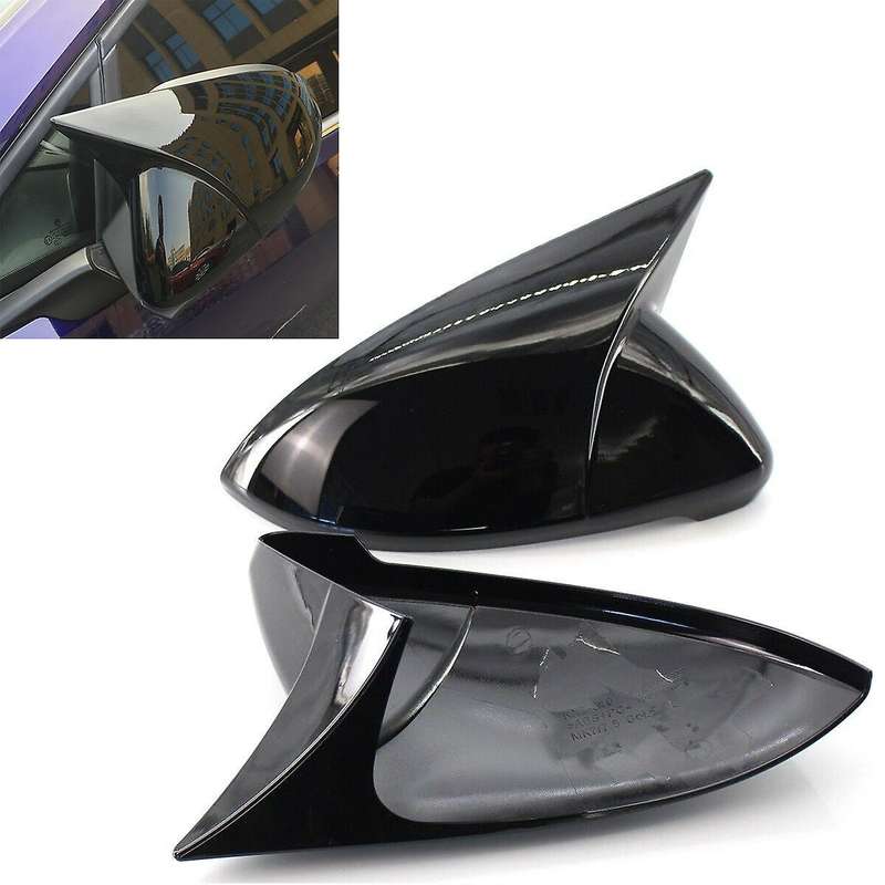 1 Pair Boat Mirror Cover Side Wing Rear View Mirror Case Covers Bright Black for GOLF 7 MK7 7.5 GT I
