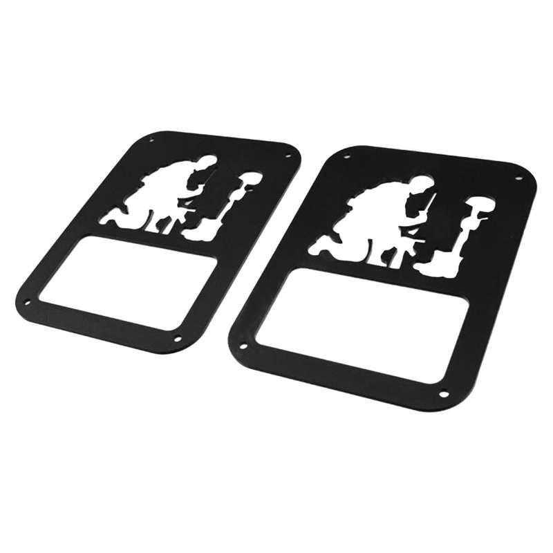 1 Pair Black Rear Taillight Cover Guard Car Tail Light Guard Cover Accessories for JK 07-18
